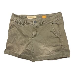 Pilcro and the Letterpress Olive Green Cotton Shorts